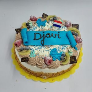 Geboortetaart (jongen) (12 - 14 personen)